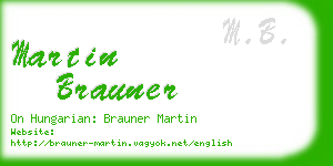 martin brauner business card